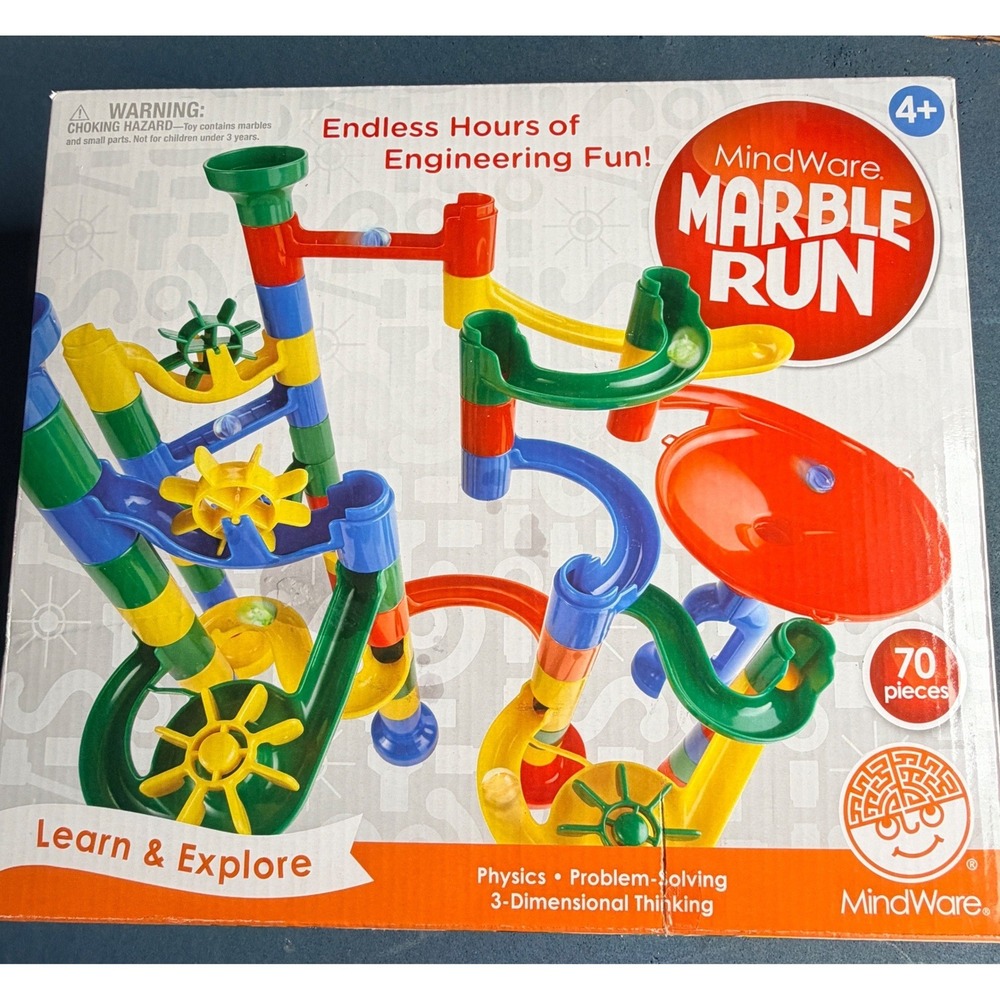 MindWare Marble Run 70 Piece STEM Building Set Engineering Toy 4+ New in Box